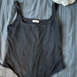 Babaton Black Scoop-Neck Bodysuit